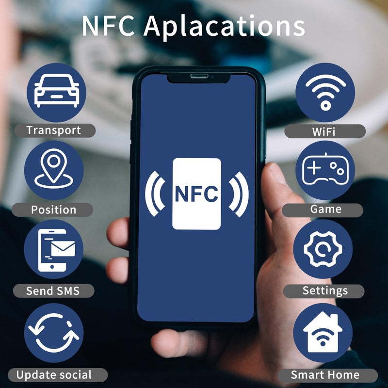 Timeskey NFC 100 PCS Inkjet PVC NFC Cards with NFC Chip NTAG215 Printable, Compatible with Epson and Canon Inkjet Printers, CR80 Blank Card, Double Sided Printing, Compatible with Amiibo and TagMo - Image 5